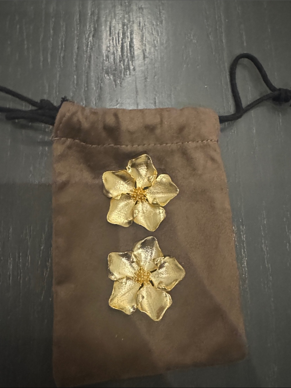 SHASHI Gold Floral Earrings